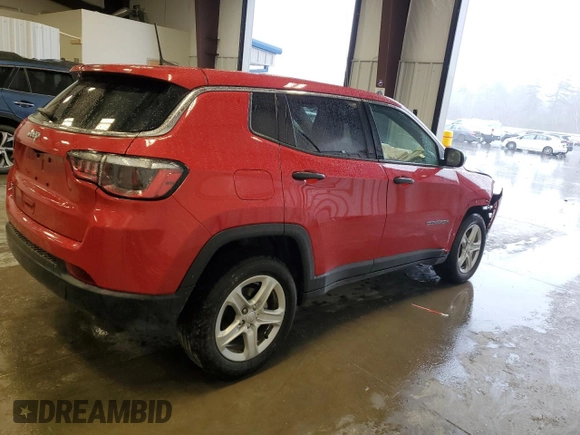 2023 Jeep Compass Sport z VIN 3C4NJDANXPT537086, wystawiony jako Copart lot #49070265 z przebiegiem 14 929 mil mil oraz Szkoda całkowita • Salvage title. Historia ofert i sprzedaży dostępna na DreamBid. Obrazek 3.