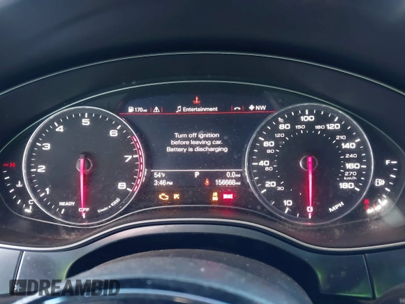 2016 Audi A7 Prestige with VIN WAU2GAFCXGN186278, listed as a IAAI auction lot 42040521 with 156,668 mi miles and . Bid and sale history available at DreamBid. Image 7.