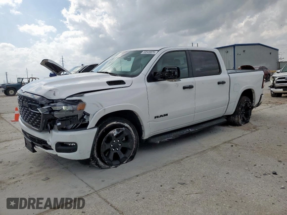 2025 Ram 1500 Lone Star with VIN 1C6SRFFP7SN652049, listed as a Copart auction lot 59545025 with 8,581 mi miles and Salvage title. Bid and sale history available at DreamBid. Image 1.