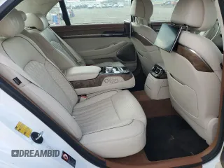 2020 Genesis G90 5.0L Ultimate with VIN KMTF54PHXLU078198, listed as a Copart auction lot 87916815 with 34,510 mi miles and Salvage Title. Bid and sale history available at carsss.com. Image 10.