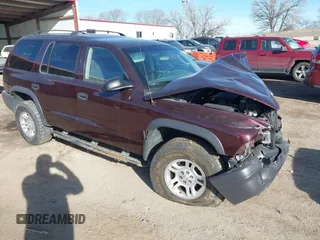 2003 Dodge Durango Sport with VIN 1D4HS38N13F583701, listed as a IAAI auction lot 41687717 with 181,180 mi miles and . Bid and sale history available at DreamBid. Image 1.