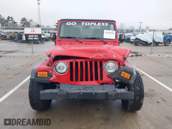 2006 Jeep Wrangler SE with VIN 1J4FA29156P762295, listed as a IAAI auction lot 41669950 with 163,492 mi miles and . Bid and sale history available at DreamBid. Image 12.