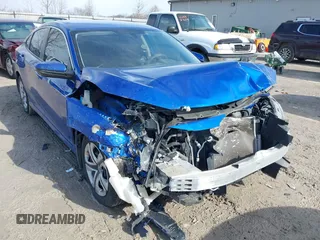 2018 Honda Civic Sedan LX with VIN 19XFC2F53JE019635, listed as a IAAI auction lot 41537152 with 74,958 mi miles. Bid and sale history available at carsss.com. Image 6.