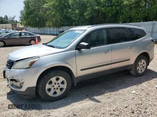 2014 Chevrolet Traverse LS z VIN 1GNKRFED9EJ301016, wystawiony jako Copart lot #55213615 z przebiegiem Nie podano mil oraz Szkoda całkowita • Salvage title. Historia ofert i sprzedaży dostępna na DreamBid. Obrazek 1.