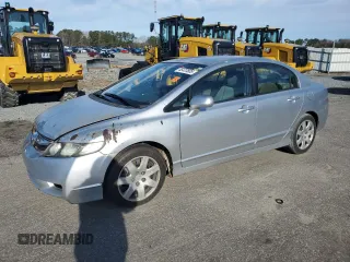 2010 Honda Civic LX with VIN 2HGFA1F57AH327476, listed as a Copart auction lot 45473805 with 202,052 mi miles and Salvage Title. Bid and sale history available at DreamBid. Image 1.
