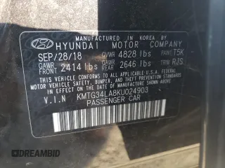 2019 Genesis G70 2.0T Advanced with VIN KMTG34LA8KU024903, listed as a Copart auction lot 68116404 with 45,004 mi miles and Salvage Title. Bid and sale history available at carsss.com. Image 12.
