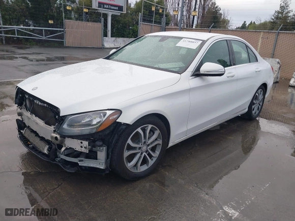 2015 Mercedes-Benz C-Class C 300 with VIN 55SWF4JB3FU085943, listed as a IAAI auction lot 41788857 with 107,954 mi miles. Bid and sale history available at carsss.com. Image 2.