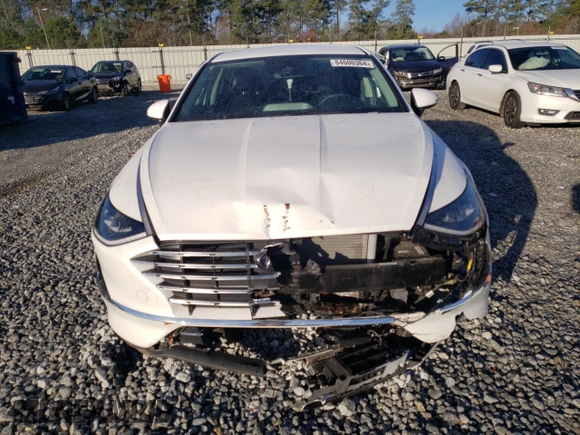 2022 Hyundai Sonata Hybrid Blue with VIN KMHL24JJ1NA037920, listed as a Copart auction lot 84600364 with 42,393 mi miles and Salvage Title. Bid and sale history available at carsss.com. Image 5.