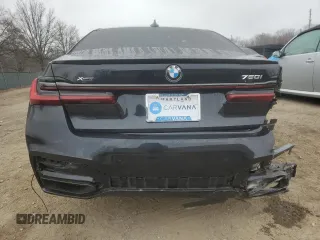 2020 BMW 7 Series 750i xDrive with VIN WBA7U2C08LCD52255, listed as a Copart auction lot 48948745 with 71,030 mi miles and Salvage Title. Bid and sale history available at carsss.com. Image 6.