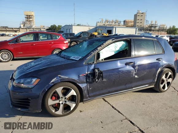 2017 Volkswagen GTI S z VIN 3VW447AU5HM002056, wystawiony jako Copart lot #56643855 z przebiegiem 48 841 mil mil oraz Szkoda całkowita • Salvage title. Historia ofert i sprzedaży dostępna na DreamBid. Obrazek 1.