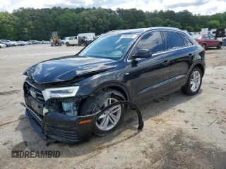 2018 Audi Q3 Premium Plus with VIN WA1HCCFS5JR012513, listed as a Copart auction lot 56908385 with 146,385 mi miles and Salvage title. Bid and sale history available at DreamBid. Image 1.
