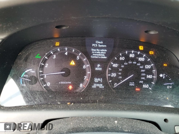 2008 Lexus LS 600h L with VIN JTHDU46F785001846, listed as a Copart auction lot 48389745 with 204,608 mi miles and Salvage title. Bid and sale history available at DreamBid. Image 9.
