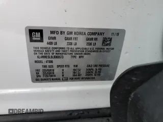 2020 Buick Encore GX Select with VIN KL4MMESL0LB065573, listed as a Copart auction lot 56835405 with 91,200 mi miles and Salvage title. Bid and sale history available at DreamBid. Image 14.