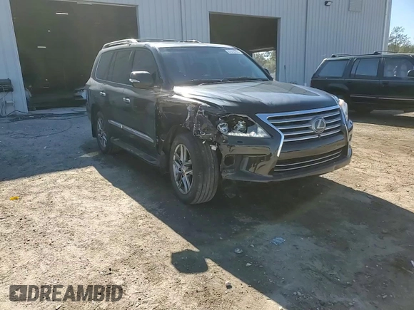 2015 Lexus LX 570 with VIN JTJHY7AX5F4173513, listed as a Copart auction lot 87815355 with 141,915 mi miles and Salvage Title. Bid and sale history available at DreamBid. Image 14.