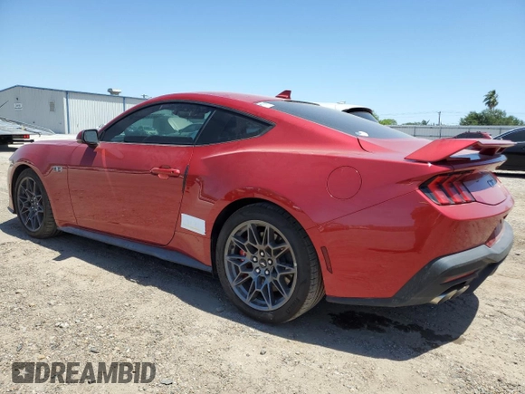 2024 Ford Mustang GT с VIN 1FA6P8CF0R5431139, выставлен на аукционе Copart как лот 53158615 с пробегом 3 119 миль миль и Списание • Salvage title. История ставок и продаж доступна на DreamBid. Изображение 2.
