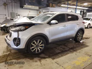 2018 Kia Sportage EX with VIN KNDPN3AC6J7324394, listed as a Copart auction lot 45416665 with 82,494 mi miles and Salvage Title. Bid and sale history available at DreamBid. Image 1.