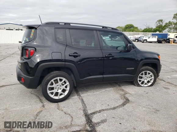 2022 Jeep Renegade Latitude z VIN ZACNJDB10NPN70997, wystawiony jako Copart lot #56013455 z przebiegiem 20 548 mil mil oraz Szkoda całkowita • Salvage title. Historia ofert i sprzedaży dostępna na DreamBid. Obrazek 3.