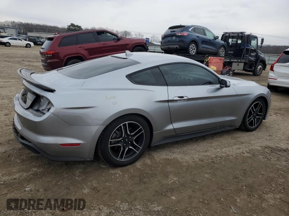 2021 Ford Mustang EcoBoost with VIN 1FA6P8TH6M5152871, listed as a Copart auction lot 89218525 with 40,677 mi miles and Salvage Title. Bid and sale history available at carsss.com. Image 3.