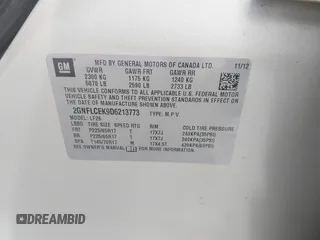 2013 Chevrolet Equinox LS z VIN 2GNFLCEK9D6213773, wystawiony jako IAAI lot #42286034 z przebiegiem Nie podano mil oraz . Historia ofert i sprzedaży dostępna na DreamBid. Obrazek 9.