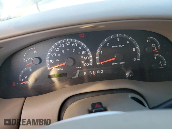 2000 Ford Expedition XLT with VIN 1FMRU1666YLA59489, listed as a Copart auction lot 42257505 with Not Provided miles and Salvage Title. Bid and sale history available at DreamBid. Image 9.