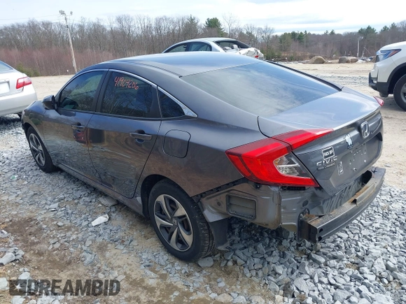 2020 Honda Civic LX with VIN 2HGFC2F6XLH509250, listed as a IAAI auction lot 41904206 with 52,583 mi miles and . Bid and sale history available at DreamBid. Image 3.