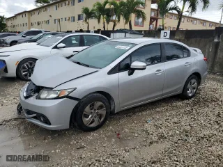 2014 Honda Civic Sedan LX with VIN 19XFB2F53EE061473, listed as a Copart auction lot 52301725 with 119,836 mi miles and Salvage Title. Bid and sale history available at carsss.com. Image 1.