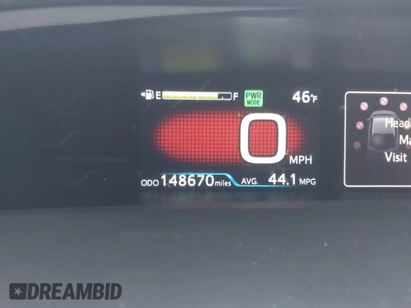 2017 Toyota Prius Plus with VIN JTDKARFP5H3004876, listed as a IAAI auction lot 41972573 with 148,670 mi miles and . Bid and sale history available at DreamBid. Image 15.