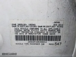2011 Mitsubishi Lancer ES with VIN JA32U2FU2BU005312, listed as a IAAI auction lot 41746430 with 181,070 mi miles. Bid and sale history available at carsss.com. Image 9.