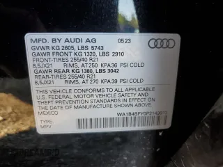 2023 Audi SQ5 Premium Plus with VIN WA1B4BFY0P2149913, listed as a Copart auction lot 67395464 with 10,207 mi miles and Salvage Title. Bid and sale history available at DreamBid. Image 13.
