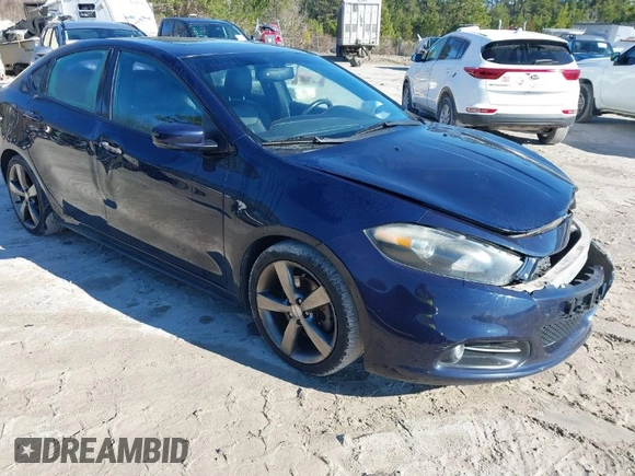 2016 Dodge Dart GT with VIN 1C3CDFEB9GD539044, listed as a IAAI auction lot 41623252 with 205,158 mi miles. Bid and sale history available at carsss.com. Image 1.