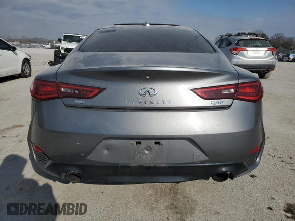 2018 Infiniti Q60 Luxe with VIN JN1EV7EL2JM392754, listed as a Copart auction lot 42590865 with 121,657 mi miles and Salvage Title. Bid and sale history available at DreamBid. Image 6.