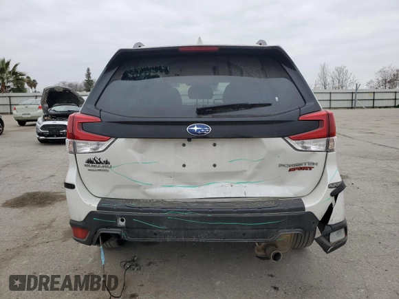 2022 Subaru Forester Sport with VIN JF2SKAJCXNH512313, listed as a Copart auction lot 42649425 with 27,452 mi miles and Salvage Title. Bid and sale history available at carsss.com. Image 6.