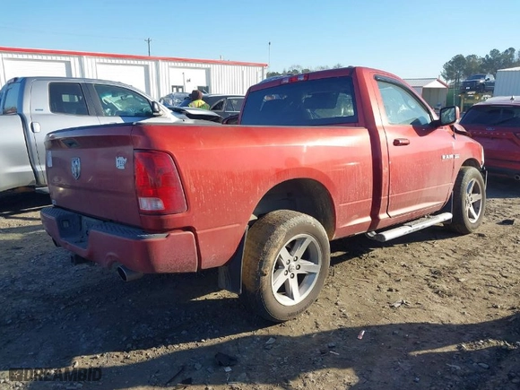 2010 Dodge Ram 1500 ST with VIN 3D7JB1ET9AG165703, listed as a IAAI auction lot 41455947 with 1 mi miles. Bid and sale history available at carsss.com. Image 4.