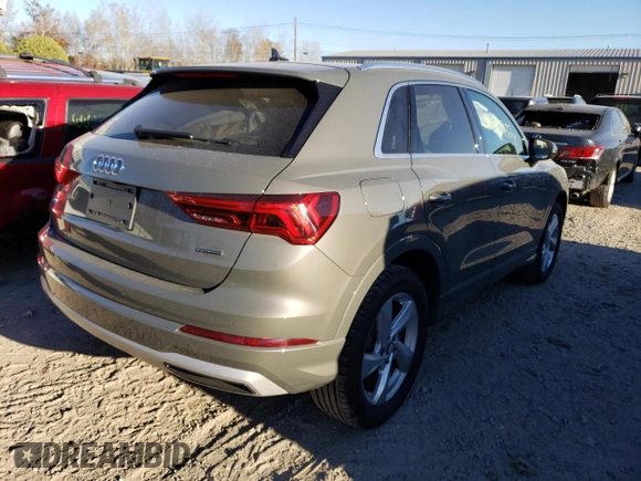 2020 Audi Q3 Premium Plus with VIN WA1BECF32L1106925, listed as a Copart auction lot 66995972 with 17,457 mi miles. Bid and sale history available at carsss.com. Image 4.