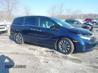 2024 Honda Odyssey EX-L with VIN 5FNRL6H60RB061017, listed as a IAAI auction lot 41399491 with 6,921 mi miles and . Bid and sale history available at DreamBid. Image 1.