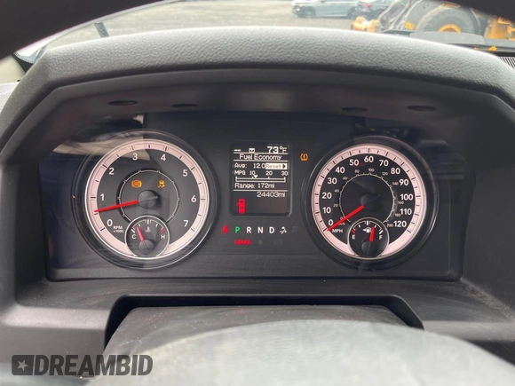 2023 Ram 1500 Tradesman with VIN 1C6RR7FT4PS588854, listed as a Copart auction lot 64556685 with 24,403 mi miles and Salvage title. Bid and sale history available at DreamBid. Image 8.