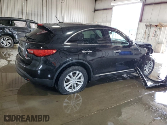 2016 Infiniti QX70 with VIN JN8CS1MW0GM753031, listed as a Copart auction lot 59922585 with 110,236 mi miles and Salvage title. Bid and sale history available at DreamBid. Image 3.
