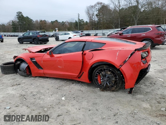 2019 Chevrolet Corvette Z06 2LZ with VIN 1G1YS2D68K5605762, listed as a Copart auction lot 85744714 with 6,485 mi miles and Salvage Title. Bid and sale history available at carsss.com. Image 2.