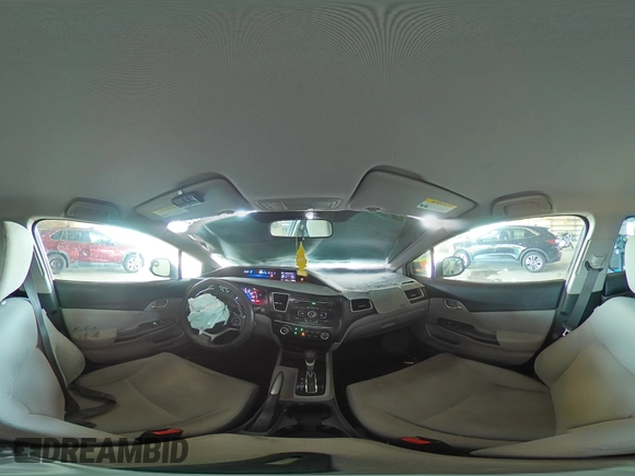 2013 Honda Civic LX with VIN 2HGFB2F52DH509724, listed as a Copart auction lot 54109225 with 109,034 mi miles and Salvage Title. Bid and sale history available at DreamBid. Image 15.
