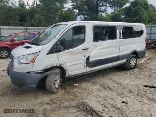 2015 Ford Transit Wagon XL with VIN 1FBZX2ZM6FKA26253, listed as a Copart auction lot 68545414 with 0 mi miles and Salvage Title. Bid and sale history available at carsss.com. Image 1.