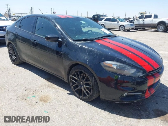 2015 Dodge Dart GT with VIN 1C3CDFEB0FD116948, listed as a IAAI auction lot 41987588 with 178,939 mi miles. Bid and sale history available at carsss.com. Image 1.