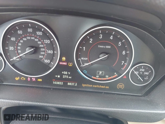 2016 BMW 3 Series 328i with VIN WBA8E9C55GK643939, listed as a IAAI auction lot 41721554 with 103,822 mi miles and . Bid and sale history available at DreamBid. Image 7.