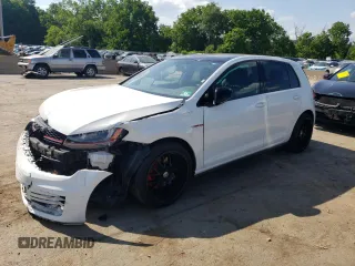 2015 Volkswagen Golf GTI Autobahn with VIN 3VW4T7AUXFM065606, listed as a Copart auction lot 58923414 with 0 mi miles and Salvage Title. Bid and sale history available at carsss.com. Image 1.