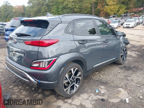 2023 Hyundai Kona Limited with VIN KM8K53A35PU010834, listed as a IAAI auction lot 40705536 with 29,459 mi miles. Bid and sale history available at carsss.com. Image 4.