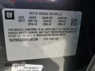 2017 Chevrolet Bolt EV Premier with VIN 1G1FX6S09H4145184, listed as a Copart auction lot 62604275 with 109,660 mi miles and Clean title. Bid and sale history available at DreamBid. Image 12.