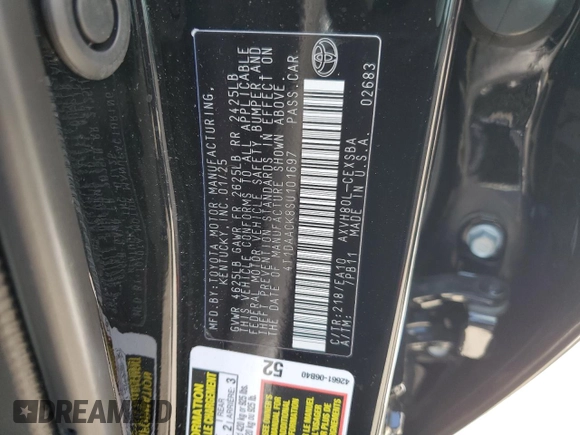 2025 Toyota Camry LE z VIN 4T1DAACK8SU101697, wystawiony jako Copart lot #47858965 z przebiegiem 8 897 mil mil oraz Szkoda całkowita • Salvage title. Historia ofert i sprzedaży dostępna na DreamBid. Obrazek 12.