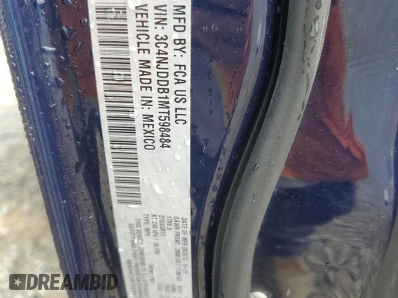 2021 Jeep Compass Trailhawk with VIN 3C4NJDDB1MT598484, listed as a Copart auction lot 55997655 with 25,257 mi miles and Salvage title. Bid and sale history available at DreamBid. Image 13.