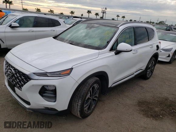2019 Hyundai Santa Fe Ultimate with VIN 5NMS5CAA7KH023491, listed as a Copart auction lot 62713402 with 0 mi miles. Bid and sale history available at carsss.com. Image 2.