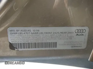 2010 Audi A4 2.0T Premium with VIN WAUAFAFL4AN026984, listed as a IAAI auction lot 41995634 with 121,440 mi miles. Bid and sale history available at carsss.com. Image 9.