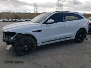 2020 Jaguar F-Pace 25t Checkered Flag Edition with VIN SADCP2FX3LA617100, listed as a Copart auction lot 49339685 with 126,298 mi miles and Salvage title. Bid and sale history available at DreamBid. Image 1.